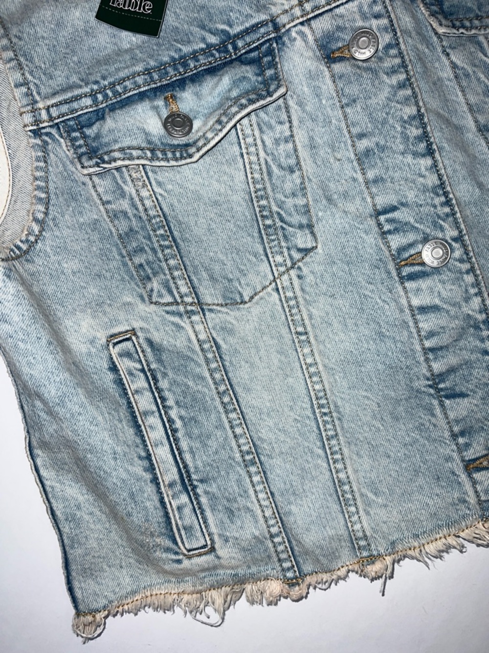 Wild Fable Light Blue Denim Vest size M - Picture 4 of 8